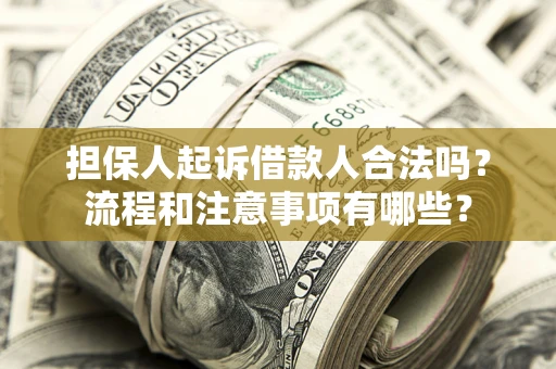 济南担保人起诉借款人合法吗？流程和注意事项有哪些？