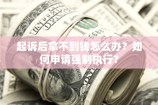 济南起诉后拿不到钱怎么办？如何申请强制执行？