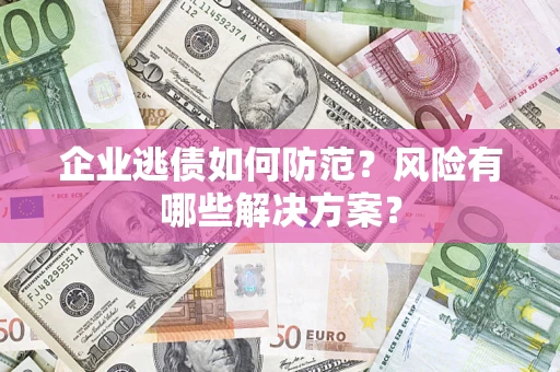 济南企业逃债如何防范？风险有哪些解决方案？